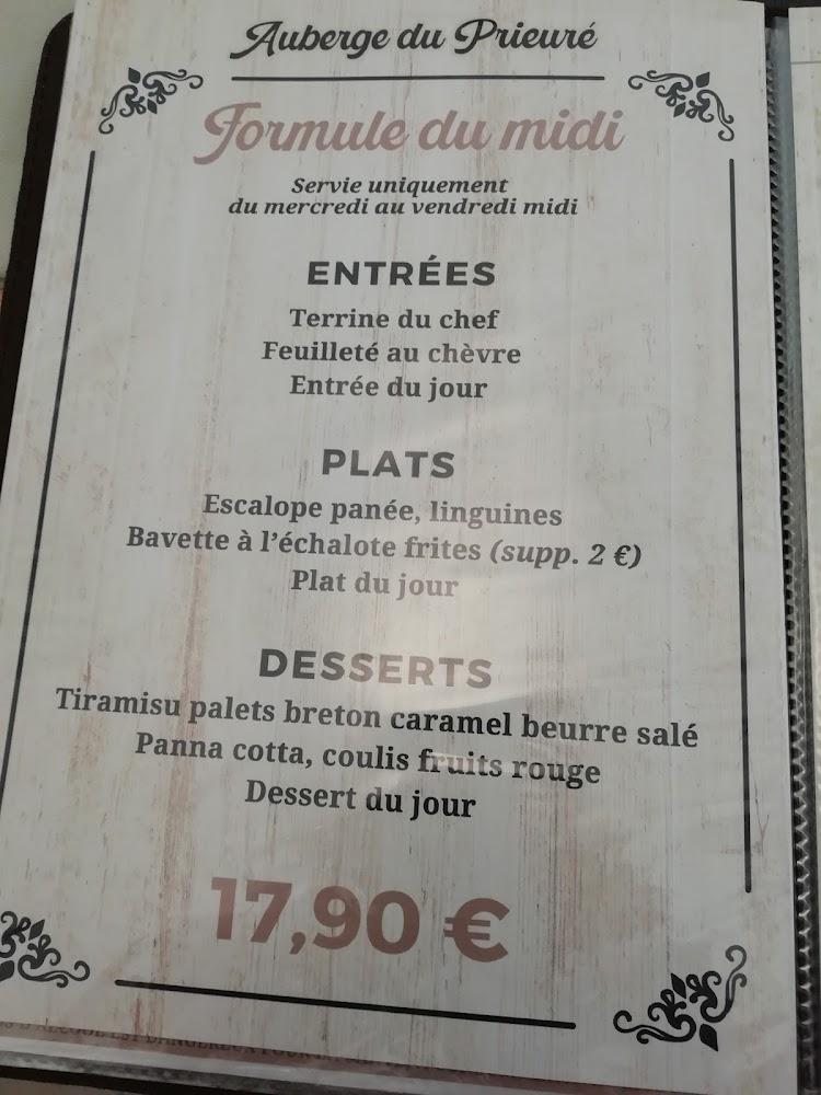 Auberge du Prieuré - Menu Image 4